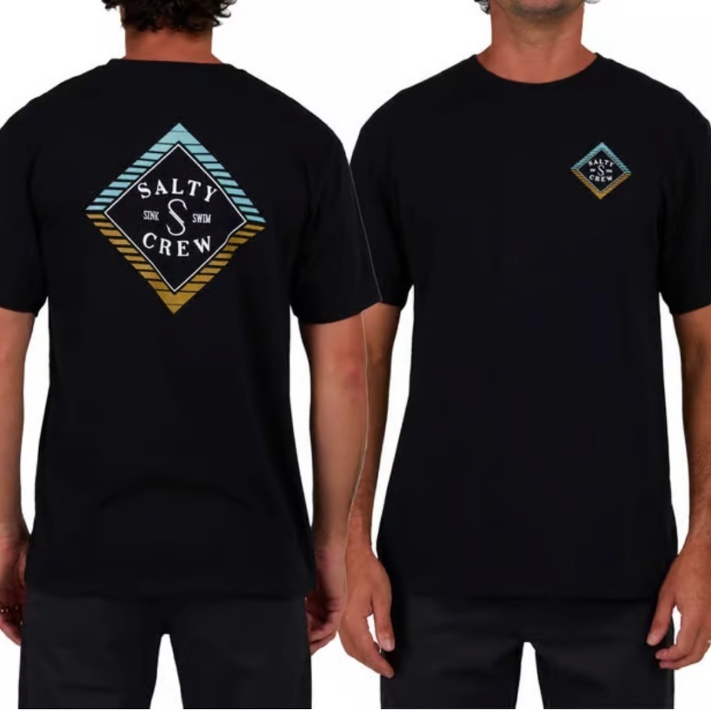 Salty Crew Boys Faded Premium Short Sleeve Tee, Black, XL - Picture 7 of 7